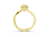 Yellow gold Fancy Yellow Pear  Solitaire Diamond Ring with Six-Prong Setting and Tapered Band_20