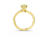 Yellow gold Fancy Yellow Pear  Solitaire Diamond Ring with Six-Prong Setting on a Classic Band_6