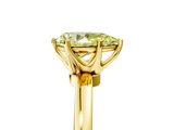 Yellow gold Fancy Yellow Pear  Solitaire Diamond Ring with Six-Prong Setting on a Classic Band_8