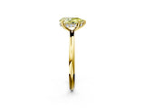 Yellow gold Fancy Yellow Pear  Solitaire Diamond Ring with a Classic Band and Four-Prong Setting 3
