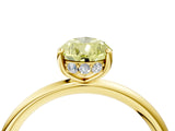 Yellow gold Fancy Yellow Pear  Solitaire Diamond Ring with a Classic Band and Four-Prong Setting 5
