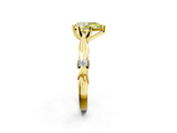 Yellow gold Fancy Yellow Pear  Solitaire Diamond Twisted Band with Four-Prong Setting_62