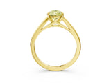 Yellow gold Fancy Yellow Pear  Solitaire Engagement Ring with Four-Prong Setting and Classic Band 3