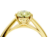 Yellow gold Fancy Yellow Pear  Solitaire Engagement Ring with Four-Prong Setting and Classic Band 4