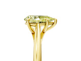 Yellow gold Fancy Yellow Pear  Solitaire Engagement Ring with Four-Prong Setting and Classic Band 5