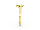 Yellow gold Fancy Yellow Pear  Solitaire Engagement Ring with Four-Prong Setting and Tapered Band_5