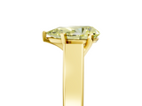 Yellow gold Fancy Yellow Pear  Solitaire Engagement Ring with Four-Prong Setting and Tapered Band_8