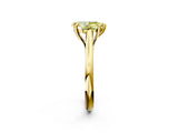 Yellow gold Fancy Yellow Pear  Solitaire Engagement Ring with Six-Prong Setting and Classic Band 2