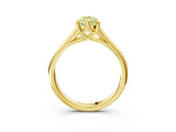 Yellow gold Fancy Yellow Pear  Solitaire Engagement Ring with Six-Prong Setting and Classic Band 3