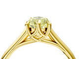 Yellow gold Fancy Yellow Pear  Solitaire Engagement Ring with Six-Prong Setting and Classic Band 4