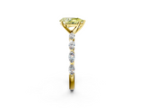 Yellow gold Fancy Yellow Pear  Solitaire Marquise Side Stone Prong Setting Ring_46