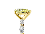 Yellow gold Fancy Yellow Pear  Solitaire Marquise Side Stone Prong Setting Ring_49