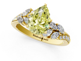 Yellow gold Fancy Yellow Pear  Solitaire Marquise Twist Band with Six-Prong Setting_46