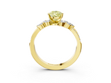 Yellow gold Fancy Yellow Pear  Solitaire Marquise Twist Band with Six-Prong Setting_48