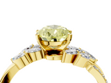 Yellow gold Fancy Yellow Pear  Solitaire Marquise Twist Band with Six-Prong Setting_49