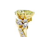Yellow gold Fancy Yellow Pear  Solitaire Marquise Twist Band with Six-Prong Setting_50