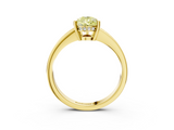 Yellow gold Fancy Yellow Pear  Solitaire Pavé Band Prong Setting Ring_23