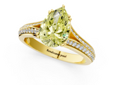 Yellow gold Fancy Yellow Pear  Solitaire Pave Split Shank Engagement Ring with Six-Prong Setting_38