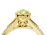 Yellow gold Fancy Yellow Pear  Solitaire Pave Split Shank Engagement Ring with Six-Prong Setting_41