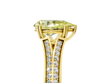 Yellow gold Fancy Yellow Pear  Solitaire Pave Split Shank Engagement Ring with Six-Prong Setting_42