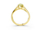 Yellow gold Fancy Yellow Pear  Solitaire Split Shank Pavé Diamond Engagement Ring_408