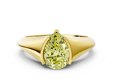 Yellow gold Fancy Yellow Pear  Solitaire Tension Set Diamond Ring_20