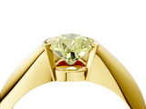 Yellow gold Fancy Yellow Pear  Solitaire Tension Set Diamond Ring_24
