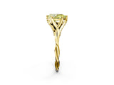 Yellow gold Fancy Yellow Pear  Solitaire Twist Band Six-Prong Setting 3