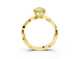 Yellow gold Fancy Yellow Pear  Solitaire Twist Band with Pavé Accents and Four-Prong Setting_23