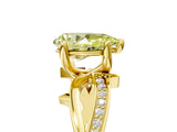 Yellow gold Fancy Yellow Pear  Solitaire Twist Band with Pavé Accents and Four-Prong Setting_25
