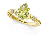 Yellow gold Fancy Yellow Pear  Solitaire Twisted Band Prong Set Engagement Ring_62