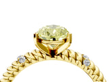 Yellow gold Fancy Yellow Pear  Solitaire Twisted Band Prong Set Engagement Ring_65
