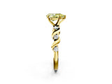 Yellow gold Fancy Yellow Pear  Solitaire Twisted Band with Prong Setting 3