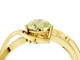 Yellow gold Fancy Yellow Pear  Solitaire Twisted Band with Prong Setting_7