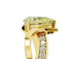 Yellow gold Fancy Yellow Pear  Solitaire Twisted Band with Prong Setting_8