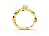 Yellow gold Fancy Yellow Pear  Solitaire Twisted Pave Diamond Ring with Four-Prong Setting_83