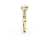 Yellow gold Fancy Yellow Princess  Brilliant Channel-Set Solitaire Ring with Four-Prong Setting_19