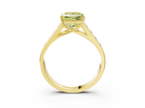 Yellow gold Fancy Yellow Princess  Brilliant Channel-Set Solitaire Ring with Four-Prong Setting_20