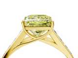 Yellow gold Fancy Yellow Princess  Brilliant Channel-Set Solitaire Ring with Four-Prong Setting_21