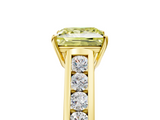 Yellow gold Fancy Yellow Princess  Brilliant Channel-Set Solitaire Ring with Four-Prong Setting_22