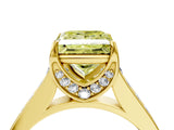 Yellow gold Fancy Yellow Princess  Brilliant Cut Diamond Engagement Ring with Pavé Band and Four-Prong Setting_34