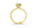 Yellow gold Fancy Yellow Princess  Brilliant Pavé Band Solitaire with Four-Prong Setting_19