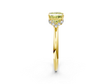 Yellow gold Fancy Yellow Princess  Brilliant Solitaire Engagement Ring with Six-Prong Setting and Classic Band_2