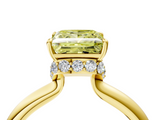 Yellow gold Fancy Yellow Princess  Brilliant Solitaire Engagement Ring with Six-Prong Setting and Classic Band_4