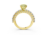 Yellow gold Fancy Yellow Princess  Brilliant Solitaire with Pavé Band and Four-Prong Setting_20