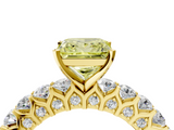 Yellow gold Fancy Yellow Princess  Brilliant Solitaire with Pavé Band and Four-Prong Setting_21