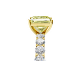 Yellow gold Fancy Yellow Princess  Brilliant Solitaire with Pavé Band and Four-Prong Setting_22