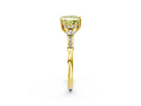 Yellow gold Fancy Yellow Princess Cut Brilliant Three-Stone Pave Band with Four-Prong Setting_2