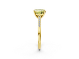 Yellow gold Fancy Yellow Princess  Cut Channel Set Solitaire Engagement Ring with Four-Prong Setting_2