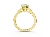 Yellow gold Fancy Yellow Princess  Cut Channel Set Solitaire Engagement Ring with Four-Prong Setting_3
